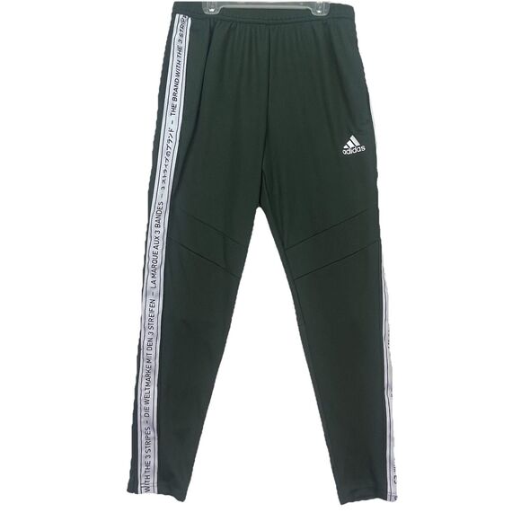 Adidas Tiro 19 Mens Pants Medium‎ Green Tapered Leg Zip Ankle Climacool FK9007 - Picture 1 of 10